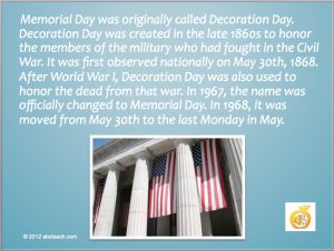 PowerPoint Presentation with Audio: Memorial Day