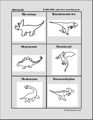 Flashcards: Dinosaurs (preschool/primary)