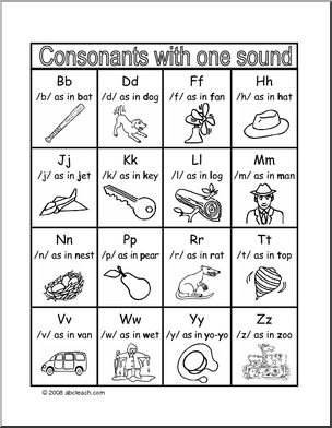 Phonics (consonants) – b/w’ Mini Office