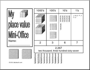 Math; Place Values (b/w) (elem) Mini Office
