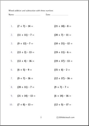 Subtraction (Kdg-1st grade) Clip Art – Abcteach