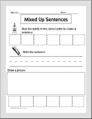Cut and Paste: Mixed Up Sentences (blank)