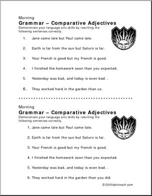 Morning Grammar: Comparative Adjectives