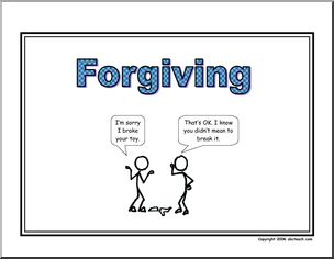 Poster: Life Skills – Forgiving  (stick figure)