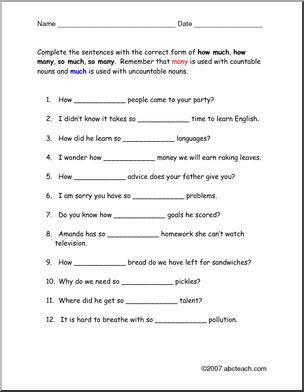 Comparative Words, Three Syllable and Irregular (ESL) Poster – Abcteach