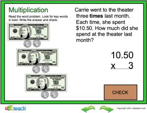 Interactive: Flipchart: Math: Multiplication-U.S. Money