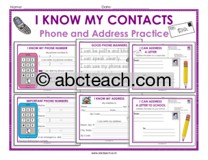 I Know My Contacts – Phone & Address Practice (color)