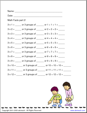 Practice Packet (to 12) Multiplication