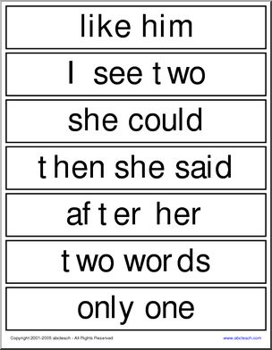 Word Wall: Sight Word Phrases (set 2)