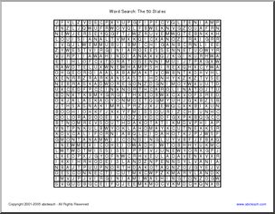 Word Search: The 50 States