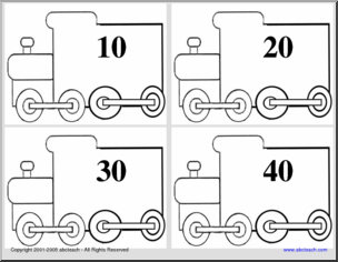 Counting by 10s to 100 Shapebook