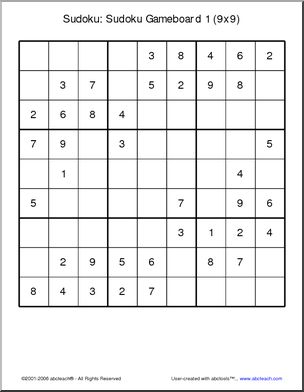 Sudoku: Gameboard 9×9 (1)