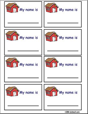 Name Tags: Field Trip (primary) Abcteach
