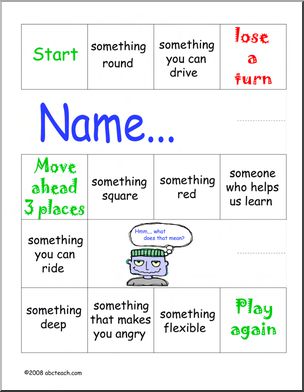 ESL: Board Game, Ã¬Name somethingÃ–Ã® #1 – Abcteach