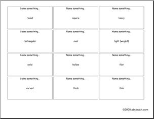 Esl: Name Game Cards #8 (object Theme) – Abcteach