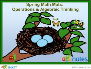 Interactive: Notebook: Operations and Algebraic Thinking, Subtraction – Spring Theme (grade 1)