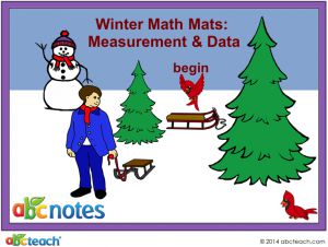 Interactive: Notebook: Math Mats: Measurement and Data – Winter Theme (grade 2)