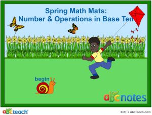Interactive: Notebook: Math Mats: Numbers & Operations in Base Ten – Spring Theme (grade 2)