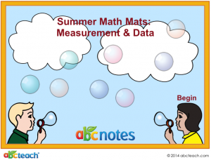 Interactive: Notebook: Math Mats: Measurement & Data – Summer Theme (kdg)