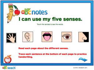 Interactive: Notebook: Early Reader Comprehension: My Five Senses (prim/elem)