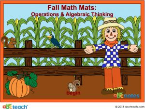 Math Mats Operations and Algebraic Thinking – Fall Theme Interactive Notebook