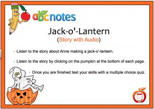 Interactive: Notebook: Reading Comprehension with Audio: Pumpkin Carving