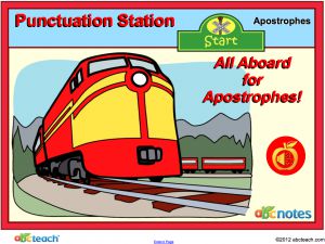 Interactive: Notebook: Punctuation Station – Apostrophes