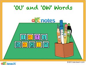 Interactive: Notebook: Spelling – OU and OW words