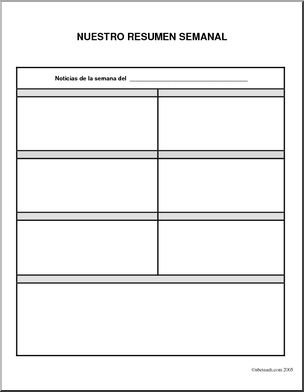 Spanish: Newsletter Printable Form — general (b/w) – Abcteach