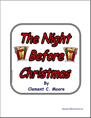 The Night Before Christmas Book Title Sign