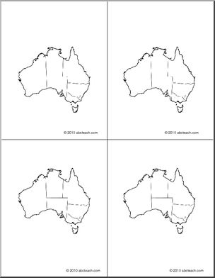 Nomenclature Cards: Australia (4) (b/w)