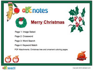 Interactive: Notebook: Christmas Theme (multi games)