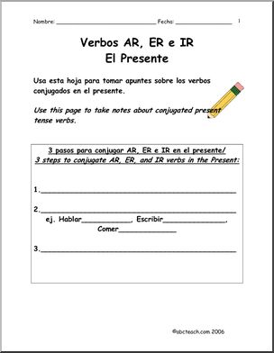 verbos -AR/-AR verbs – Abcteach