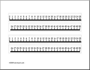 Number Line: 0-50 (b/w, small)