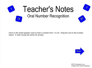 Interactive: Notebook: Math: Sound–Numbers (ESL) (with audio)