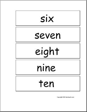 Number Vocabulary Word Wall