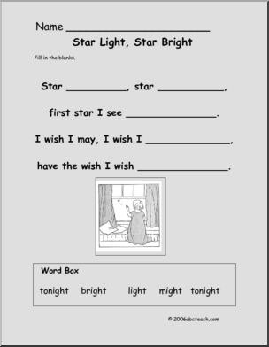 Nursery Rhymes: Star Light, Star Bright (preschool/ primary)