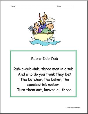 Nursery Rhymes: Rub a Dub Dub