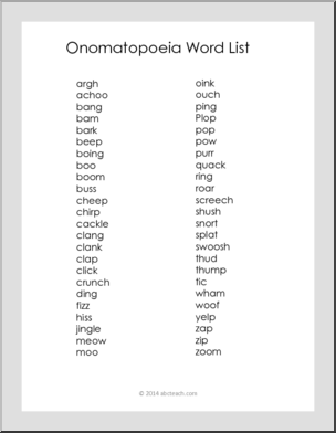 Onomatopoeia – Abcteach