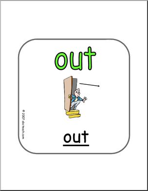 Word Family – OUT Words Sign – Abcteach