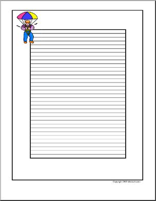 Writing Paper: Parachute (upper elementary)