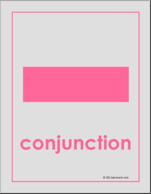 Poster: Grammar Symbol; the Conjunction (Montessori) (color)