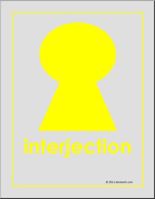 Poster: Grammar Symbol; the Interjection (Montessori) (color)