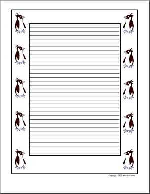 Writing Paper: Penguins (upper elementary) 3