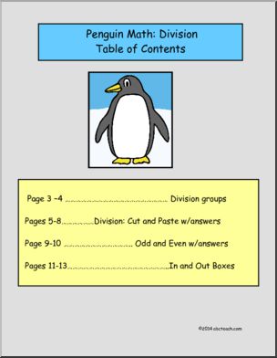 Division (elem) Penguin Theme Unit