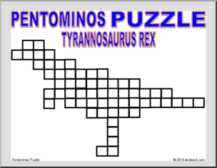 Math Puzzle: Pentominos Puzzle – Tyrannosaurus Rex