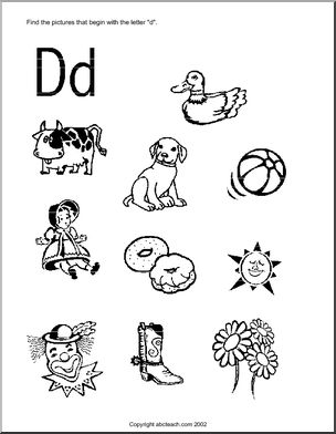 Dd Beginning Sounds – Abcteach