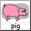 Clip Art: Basic Words: Pig Color (poster)