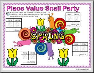 Spring Dice Mat Set – Place Value