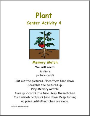Learning Center: Plants – Memory Match